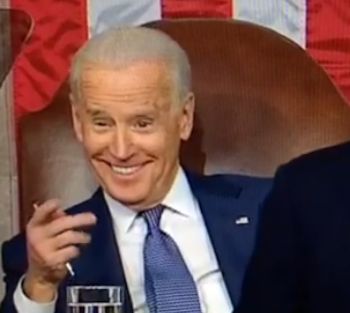 Former Vice President Joe Biden laughing Former Vice President Joe Biden