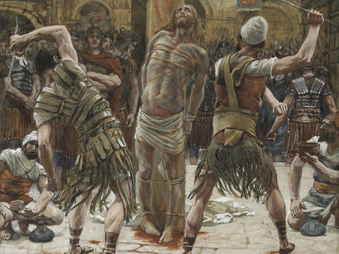 Jesus was beaten nearly to death.