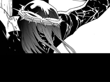 Jesus crucified with crown of thorns. Jesus crucified with crown of thorns.